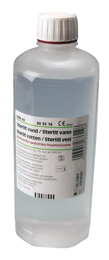 Fresenius, sterilt destilleret vand, 1000 ml