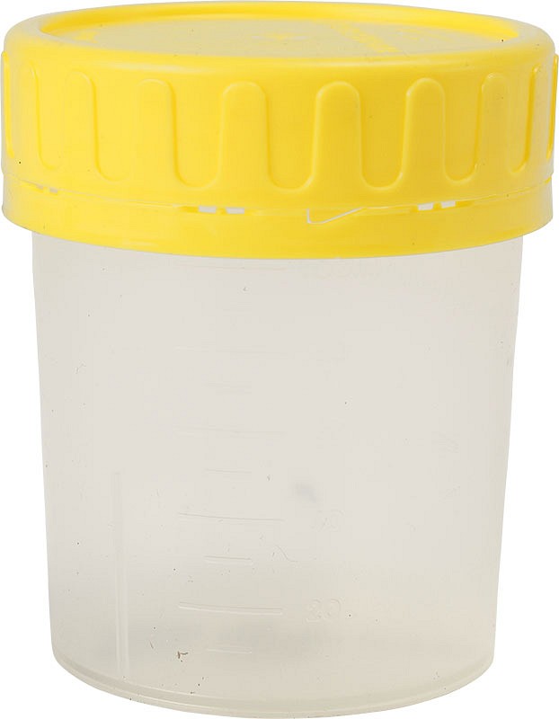 Prøverør/bægre, urinbæger, steril indven. med skruelåg, uindpakket, 100 ml