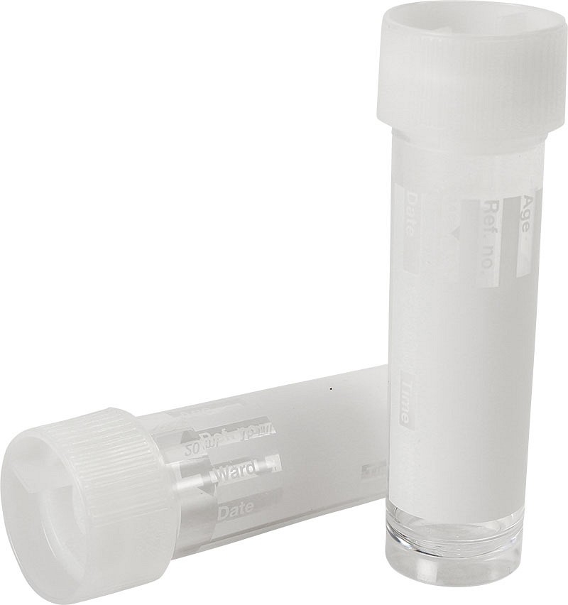 Prøverør/bægre, urincollector med mærkat, usteril, 25 ml