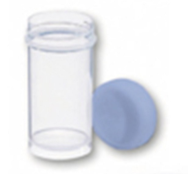 Prøverør/bægre, Urinprøvebæger m/skruelåg, gradueret til 10ml, 50 ml