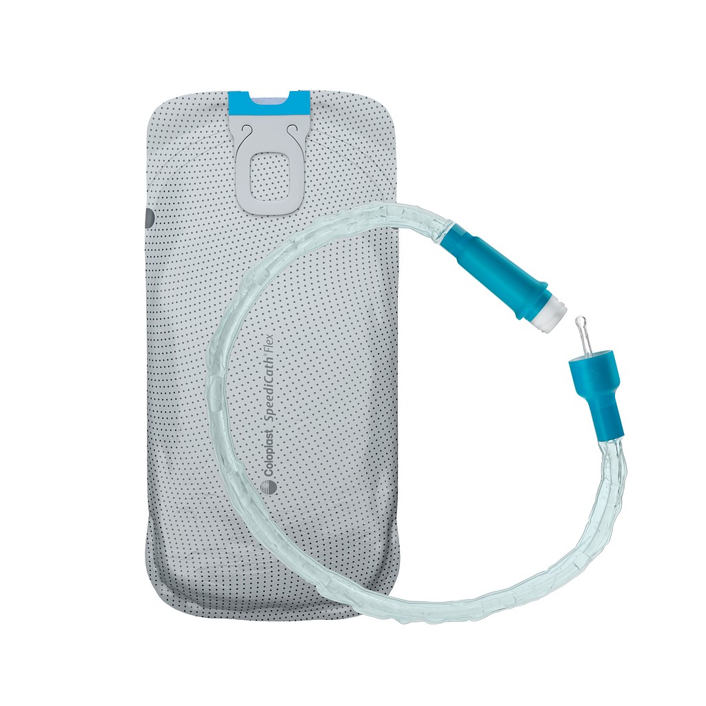 SpeediCath Flex, PVC-fri, standardkateter 33cm, i vand, lommestr., steril, ch 14