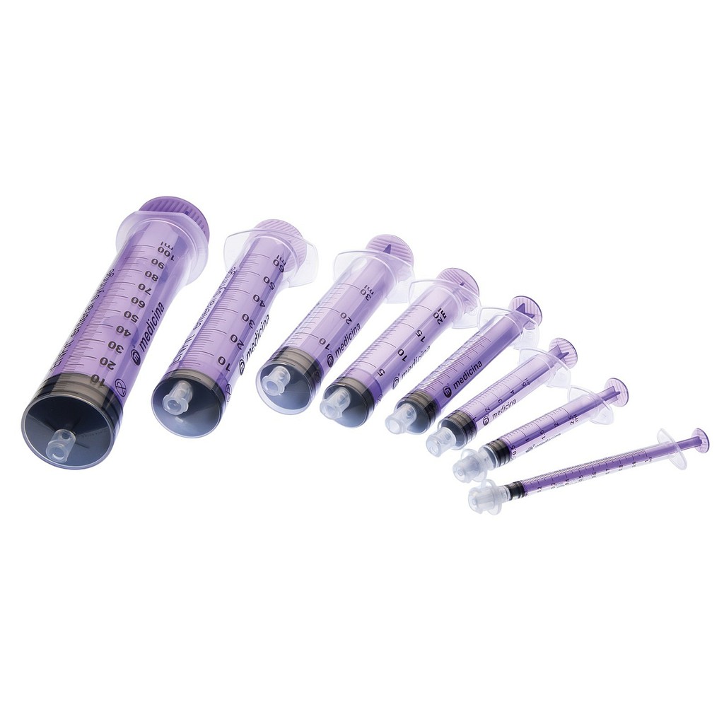 Medicina, sprøjte, enteral ENFIT, engangs, lav dosis, st., 1 ml