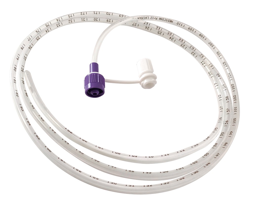 Medicina, nasogastrisk sonde, ENFit u. guidewire, 80 cm, ste, FR 12