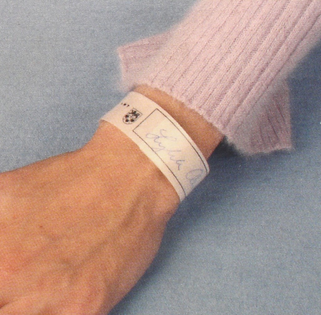 ID, neutralt patientarmbånd, voksen