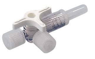 Discofix, 3-vejhane, hvid, L/L, steril