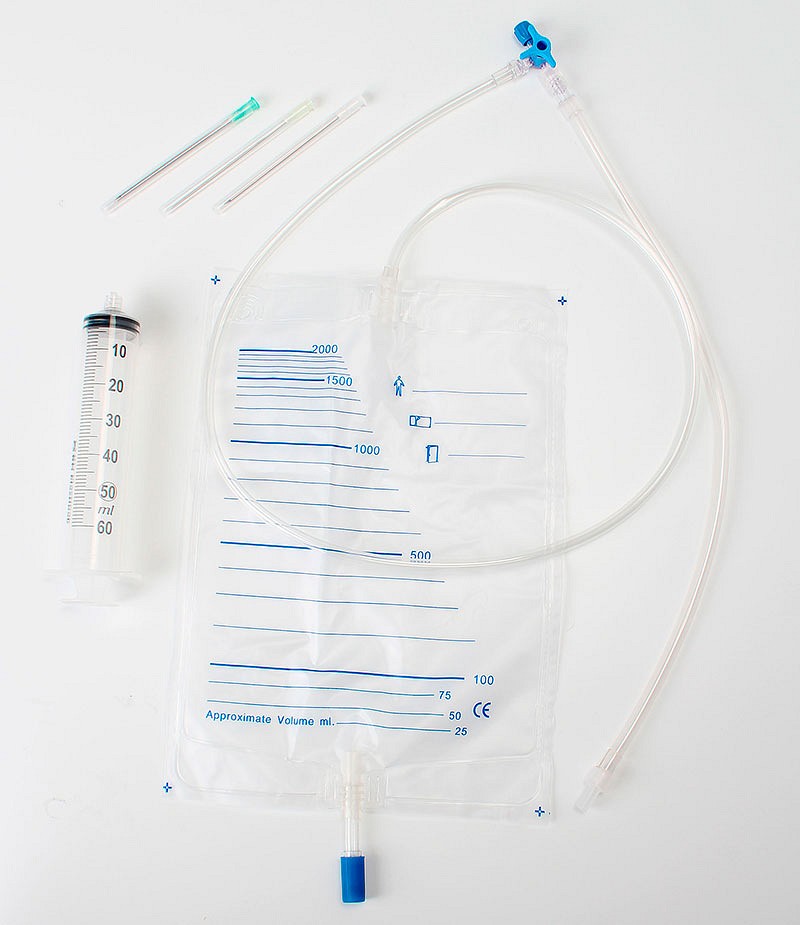 Toraset, pleuradrænagesæt, komplet, steril, 2000 ml