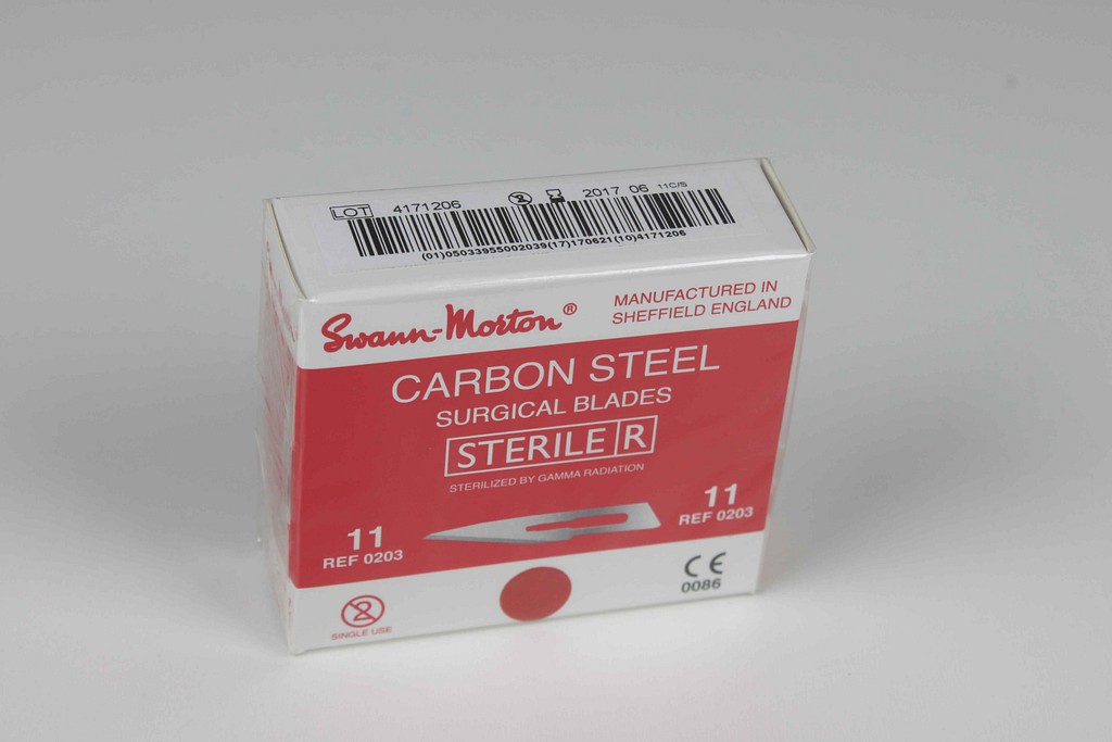 Swann-Morton, skalpelblad specialslebet E 11, steril