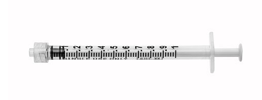Nipro, sprøjte, L/L, 3-komponent, steril, 1 ml