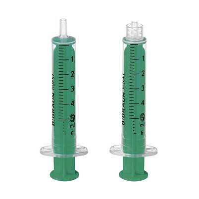 Injekt 2-komponentsprøjte, luer, grønt stempel, steril, 5 ml