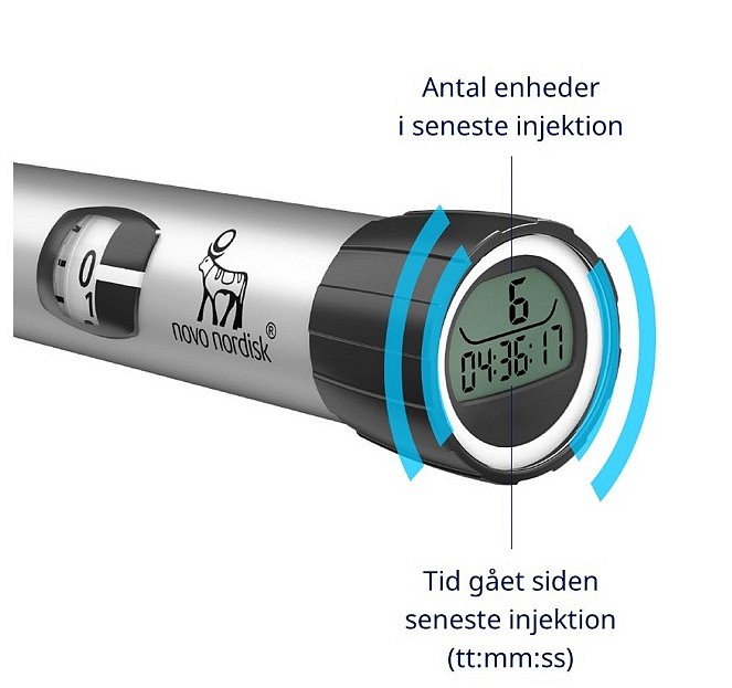 Novopen 6, 3 ml intelligent flergangspen til insulin, blå, 1-60 enheder