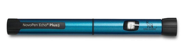 Novopen Echo Plus, 3 ml intelligent flergangspen til insulin, blå, ½-30 enheder