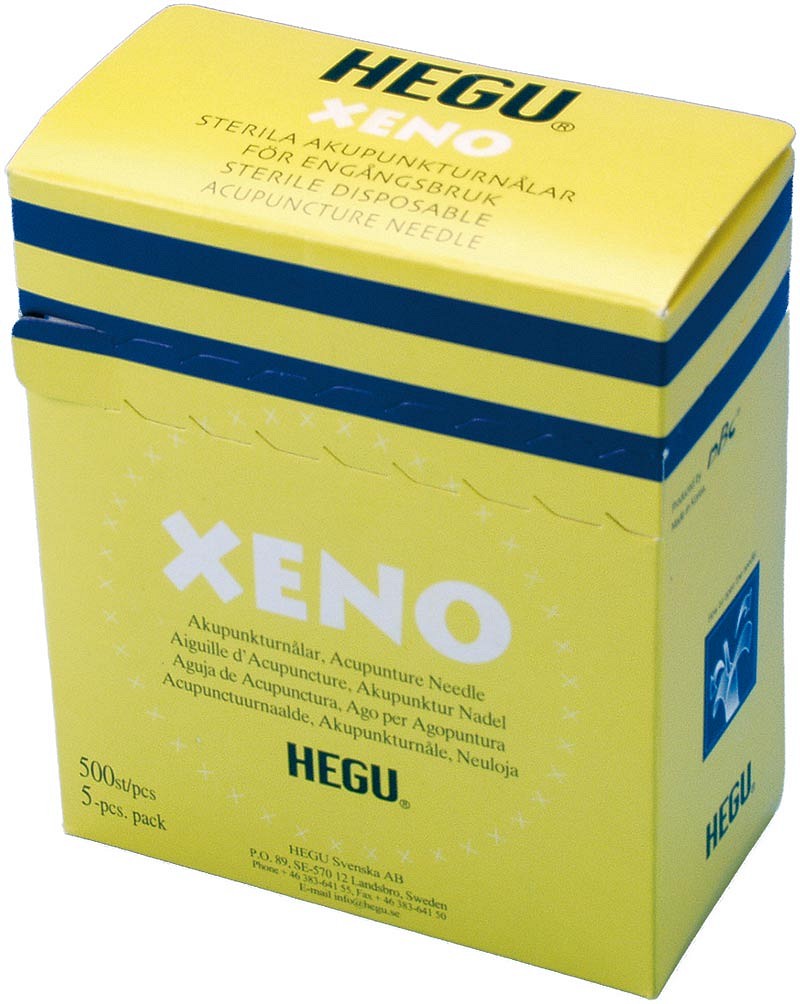 HEGU-XENO, akupunkturnål brun, peel-pack a 5 stk., steril, 0,30 mm x 30 mm