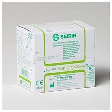 Seirin, akupunkturnål, str. 8 type J, brun, steril, 0,30 mm x 50 mm