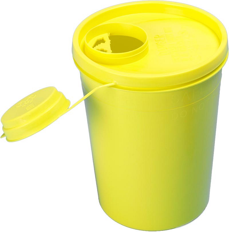 USON, kanylebeholder, gul med kanyleaftræk, 1,7 l