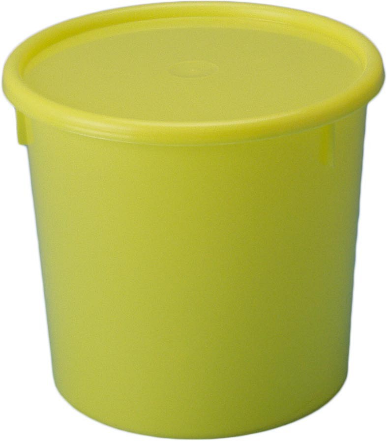 USON, kanylebeholder, gult klemlåg uden åbning, 3,5 l