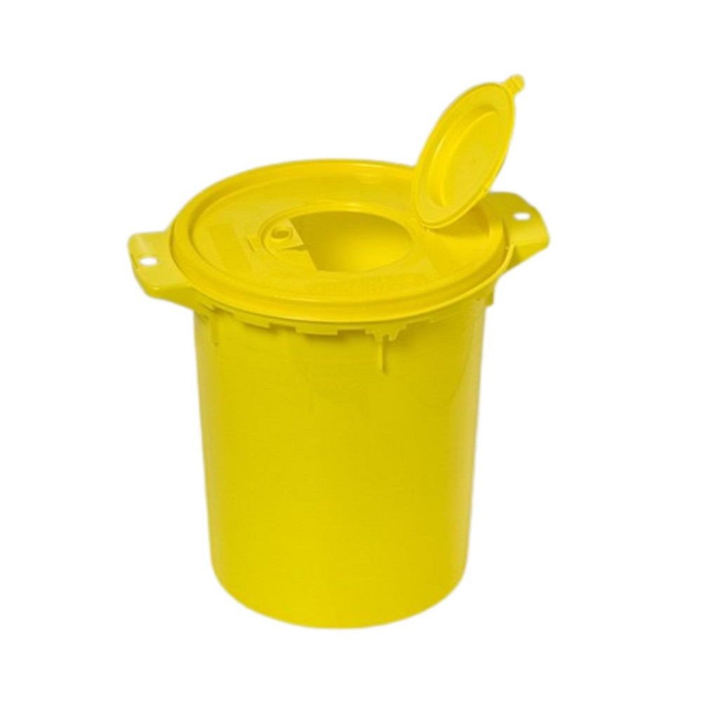 USON, kanylebeholder, gult standardlåg uden åbning, 5 l