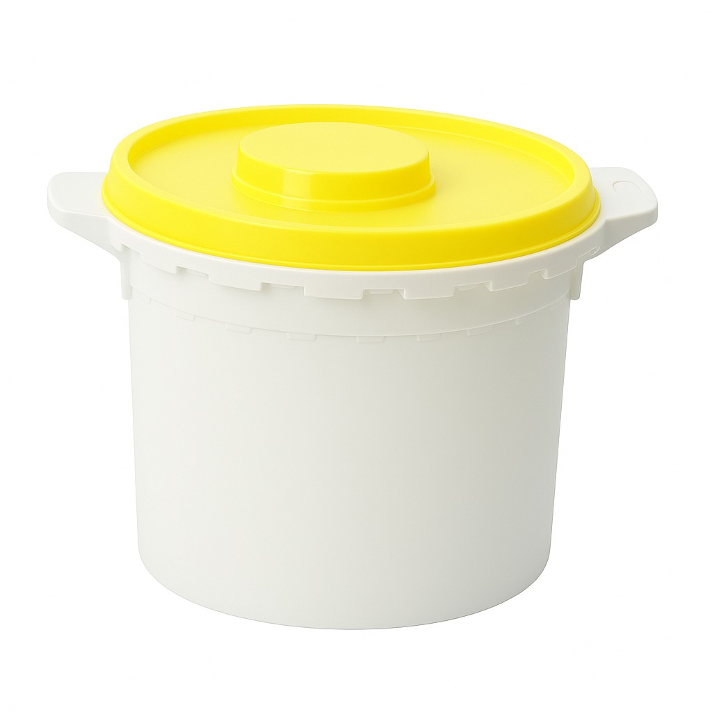 USON, kanylebeholder, hvid, gult standardlåg, UN godkendt, 11 l