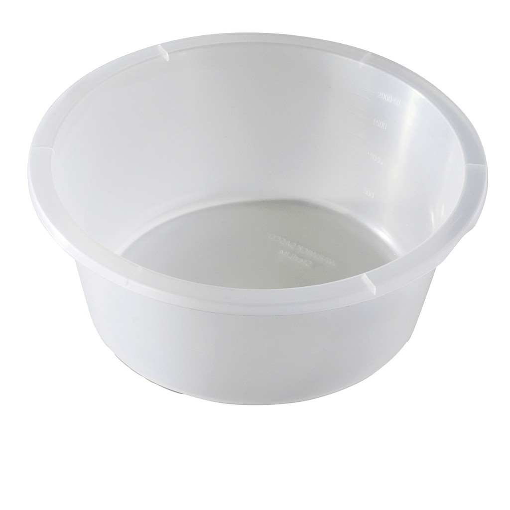 Sterilite, skål til autoklave, klar, PP, engangs, 2000 ml