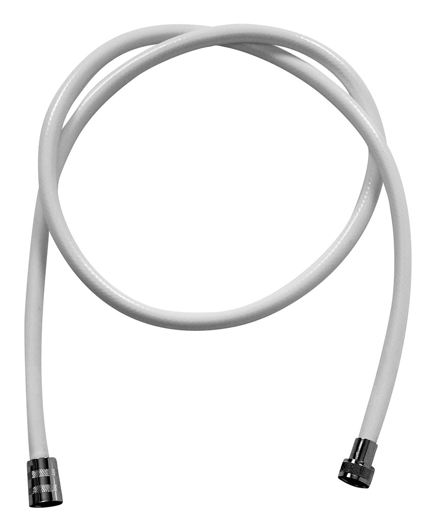 T-Safe, armeret bruseslange, hvid, pvc fri, 175 cm