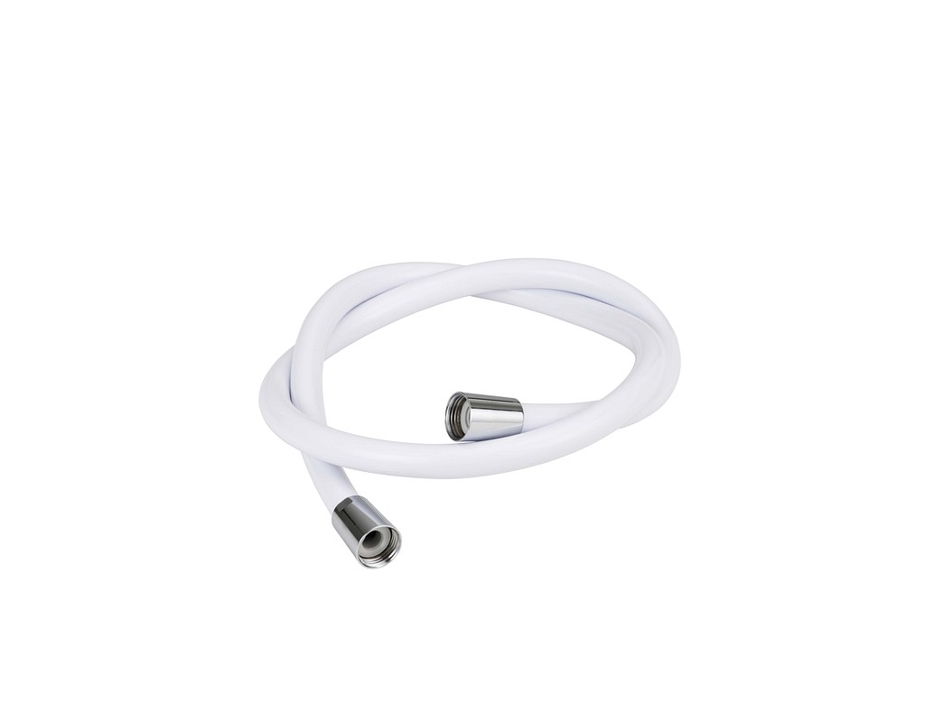 T-Safe, hvid antimikrobiel bruseslange, 200 cm