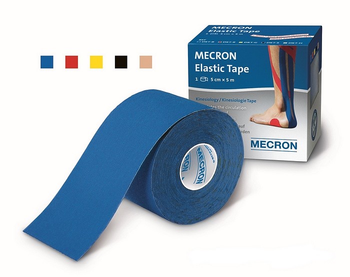 MECRON, kinesiologi tape, elastisk, blå, 5 cm x 5 m