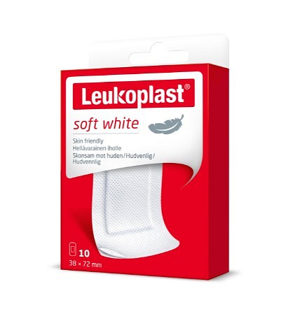 LEUKOPLAST soft, plaster, non woven, hudvenlig, 3,8 cm x 7,2 cm