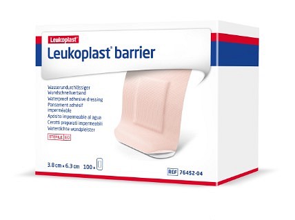 LEUKOPLAST Barrier, vandtæt plaster med kompres, steril, 38 mm x 63 mm