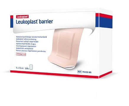 LEUKOPLAST Barrier, vandtæt plaster med kompres, steril, 50 mm x 72 mm
