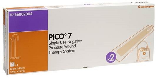 PICO7, Kit m/pumpe og 2 bandager, steril, 10 cm x 40 cm