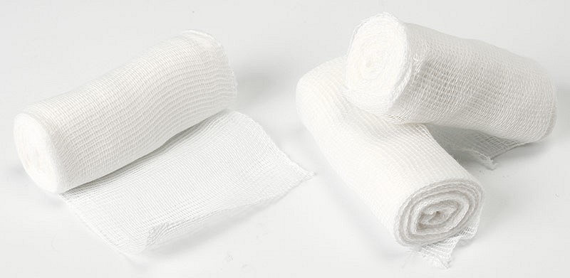 Noba, gazebind med fast kant, uelastisk, 4 m x 4 cm