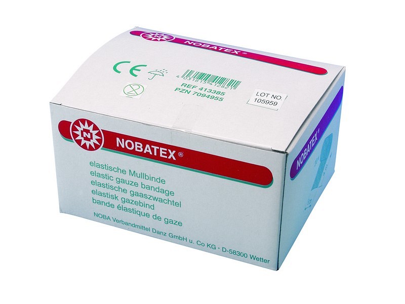 Nobatex, elastisk fikseringsbind, bulk, 8 cm x 4 m