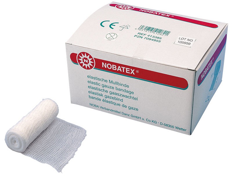 Nobatex, elastisk fikseringsbind, bulk, 8 cm x 4 m