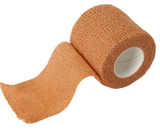 Nobaheban, selvhæftende bind, beige, 2,5 cm x 4,5 m