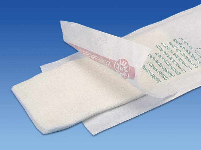 Noba, gazekompres, 12 lag, brev a 2 stk., steril, 10 cm x 20 cm