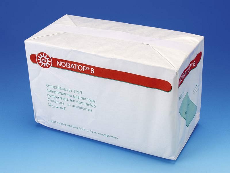 Nobatop, kompres, non woven, 4-lags, usteril, 10 cm x 20 cm