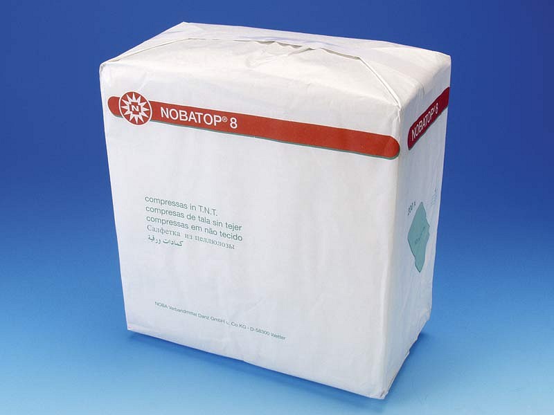 Nobatop, kompres, non woven, 4-lags, usteril, 10 cm x 20 cm