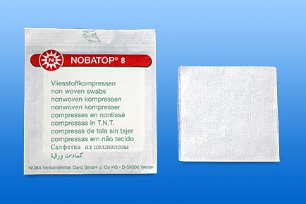 Nobatop, kompres, non woven, brev a 5 stk., steril, 10 cm x 10 cm