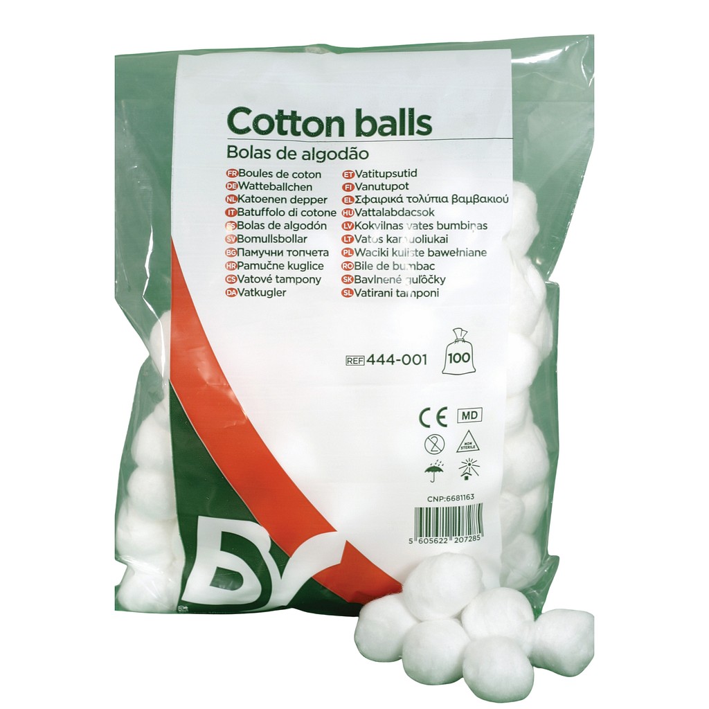 Bastos, Vattampon vægt 0,5gr, 100% bomuld, pk. a 500 stk, 0,5 g