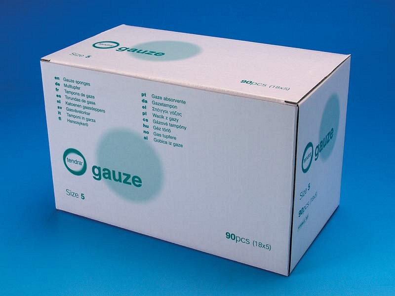 Mölnlycke, gazetampon, rund, brev a 5 stk, steril, Ø 72 mm