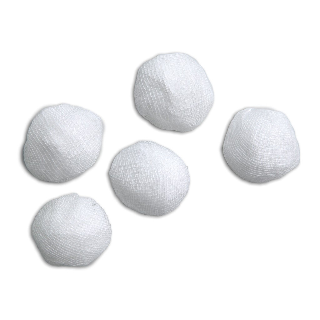 Mölnlycke, gazetampon, rund, brev a 5 stk, steril, Ø 72 mm
