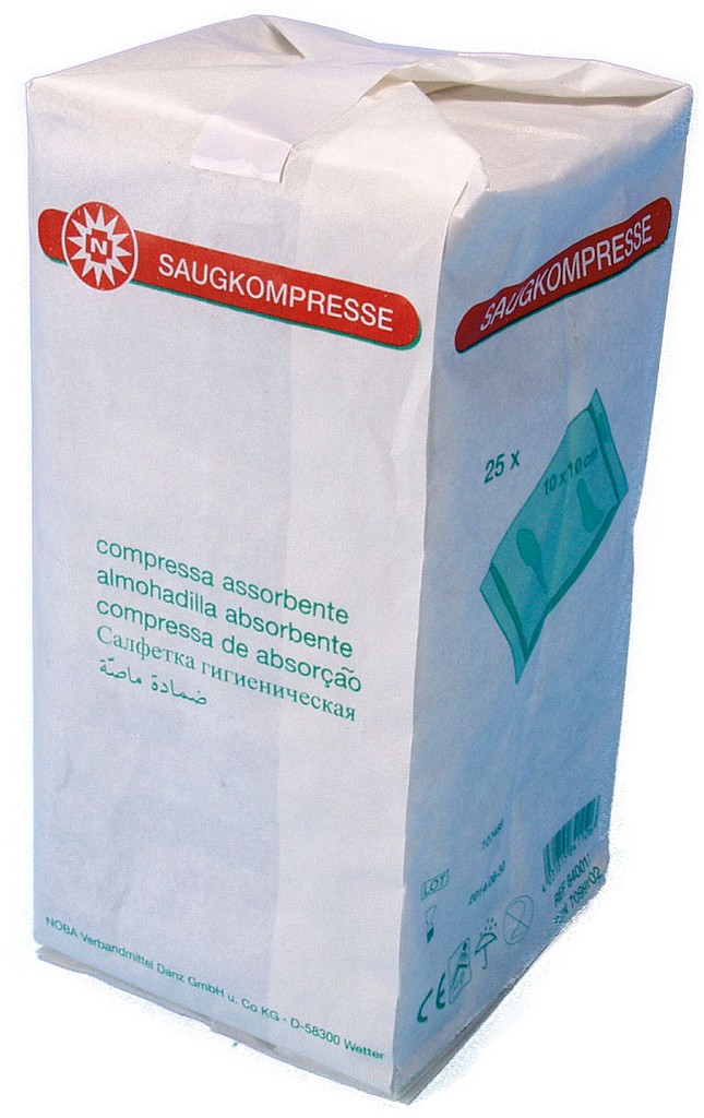 Nobasorb, absorberende forbinding, 10 cm x 10 cm
