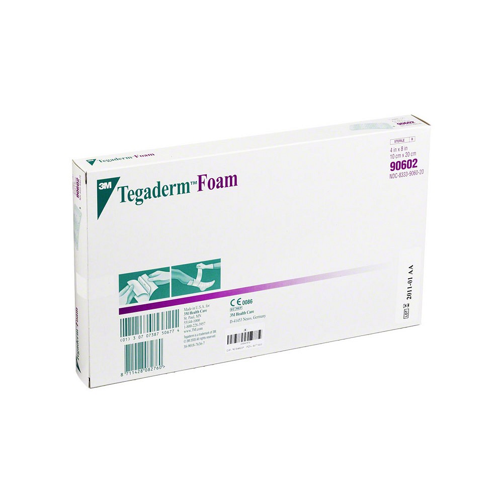 Tegaderm Foam, skumbandage, uden klæb, steril, 10 cm x 20 cm