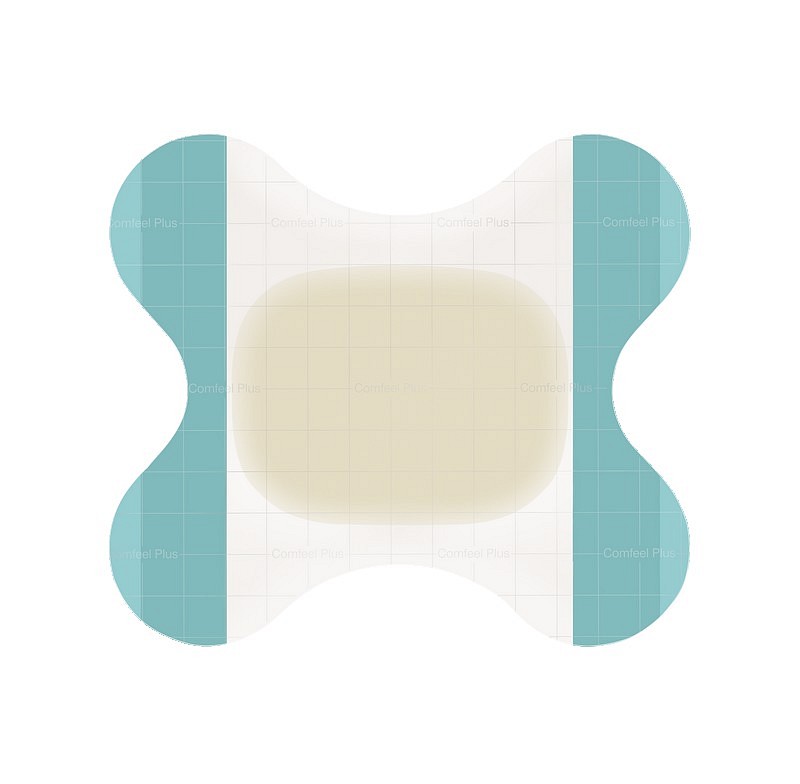 Comfeel Plus Contour, trykaflastende hydrocolloidbandage m/alginat steri, 6 cm x 8 cm
