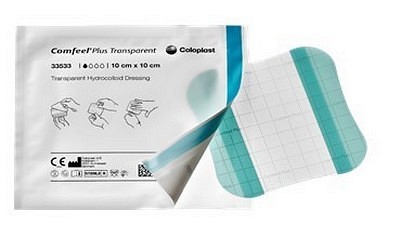 Comfeel Plus Transparent, tynd hydrocolloidbandage, steril, 15 cm x 20 cm