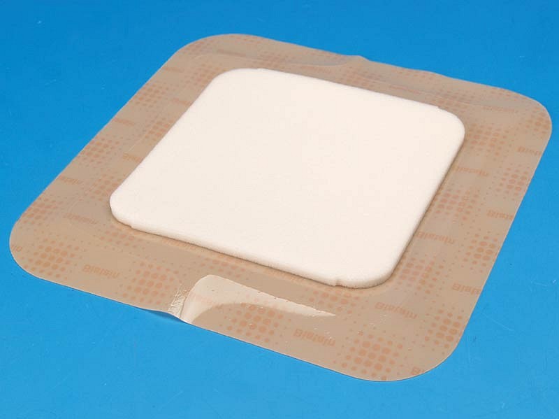 Biatain m/hydrocolloidklæber, skumbandage, steril, 12,5 cm x 12,5 cm, skumstr. 8 x 8 cm