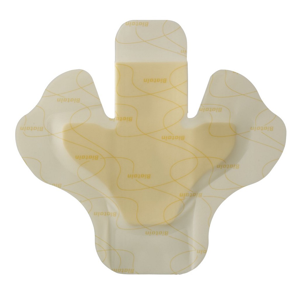 Biatain m/hydrocolloidklæber, skumbandage hæl, steril, 19 cm x 20 cm, skumstr. 12 x 13 cm