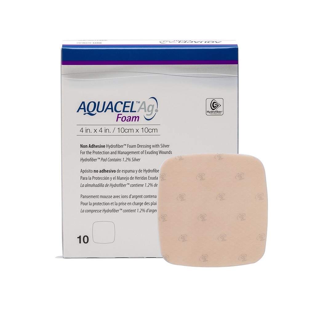 Aquacel Ag Foam, bandage uden klæb, steril, 15 cm x 15 cm