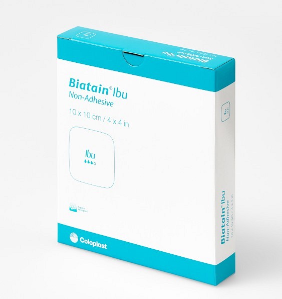 Biatain Ibu, skumbandage m/ Ibuprofen, uden klæb, steril, 10 cm x 20 cm