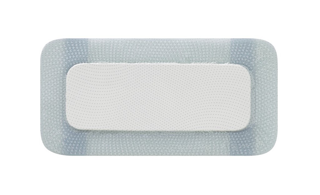 Biatain Silicone, border med silikone, steril, 10 cm x 20 cm, skumstr. 5,5 x 15,5 cm