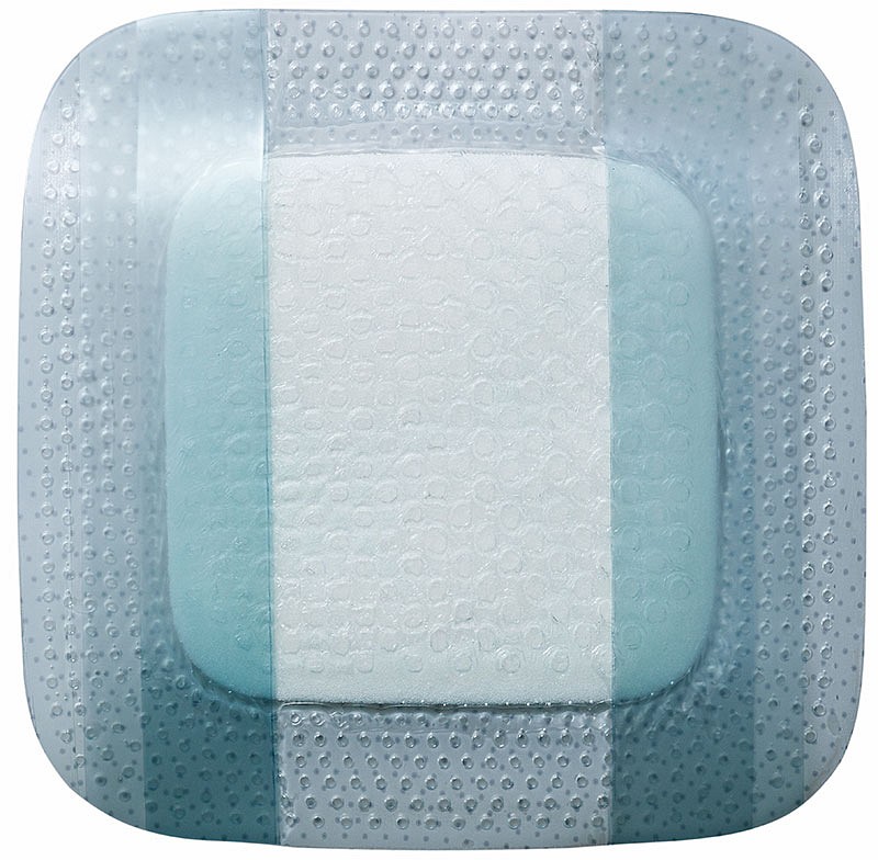 Biatain Silicone, border med silikone, steril, 12,5 cm x 12,5 cm, skumstr. 8,5 x 8,5 cm